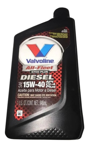 Aceite Valvoline All-fleet E700 Plus Diesel 15w40 X 1 Litro