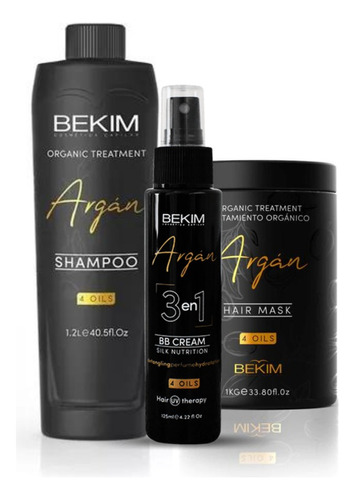 Shampoo Argan 1.2 L + Mascara 1 Kg + Bb Crem Bekim