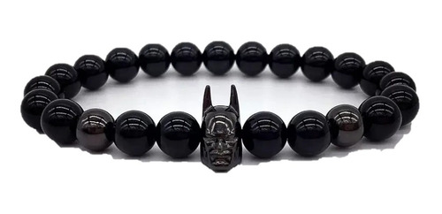 Pulsera Piedra Onix Batman De Caballero  Juvenil Unisex