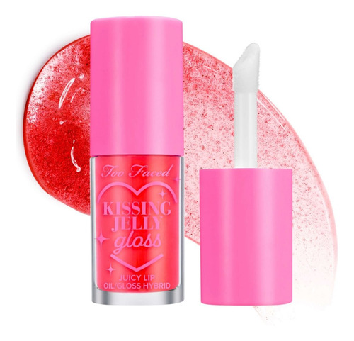 Too Face Kissing Jelly Lip Oil Gloss Juicy Lip Oil Acabado Brillante Color Sour Watermelon