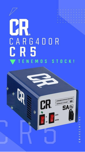 Imagen 2 de 7 de Cargador De Bateria Para Moto Cr 4 A 28a Selectora Nacional