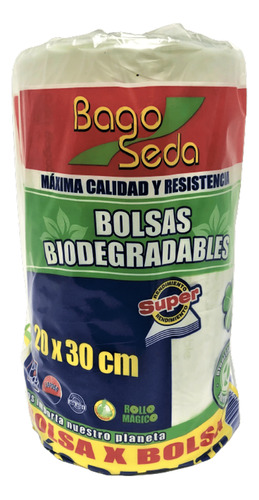 Bolsa Biodegradable 20x30cm Poliseda En Rollo (1 Rollo)