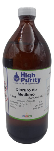 Cloruro De Metileno Acs 1l C1470 Caducado High Purity