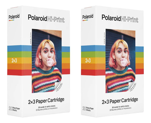 Papel Fotográfico + Cartridge Polaroid Hiprint - 40 Hojas