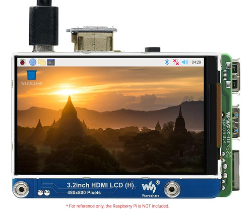 Pantalla Lcd Ips Waveshare De 3.2 Pulgadas (h) Para Raspberr