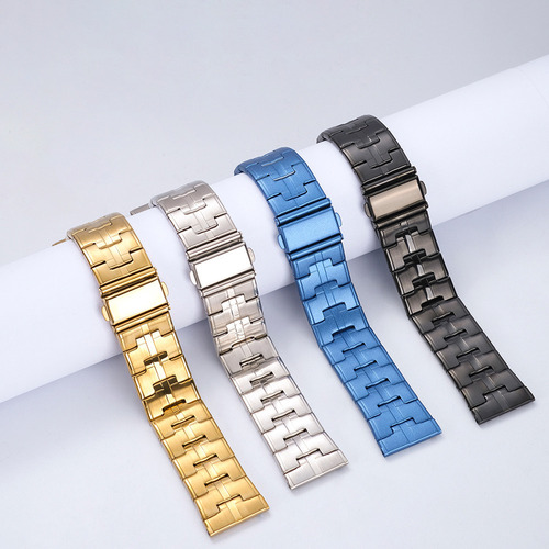 Correa De Acero Inoxidable For Apple Watch Pulsera De Meta