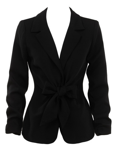 Blusa Vestir Blazer Lazo Cintura Solapa Elegante Formal