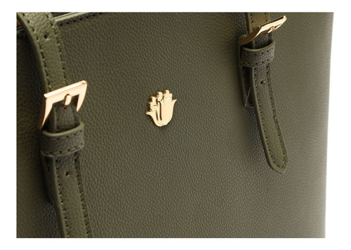 Imagem 5 de 5 de Bolsa Feminina Grande Shopping De Ombro Verde - My Shoes
