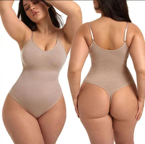 Body Mega Reductor Modelador Faja Abdominal Bretel Regulable Beige Xl/xxl Abarca Contorno De 90 A 120 Cm