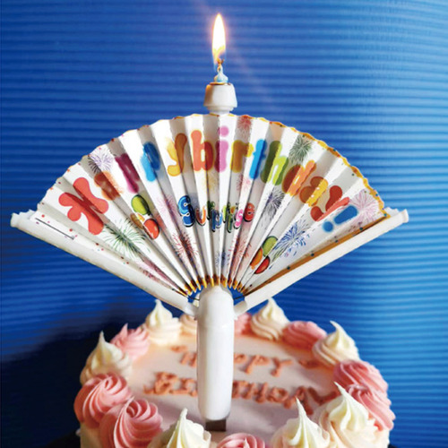 Vela De Cumpleaños Con Pancarta En Forma De Abanico, Materia