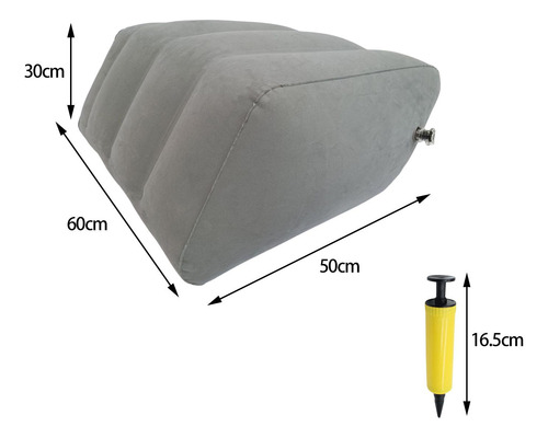 Cuña Almohada Dormir Relax Inflable Pierna Almohada