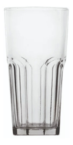 6 Vasos Facetado Alto 330ml Vidrio Transparente Durax 