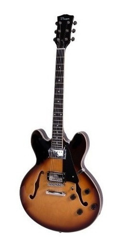 Guitarra Electrica Parquer 335 Semi Hueca Jazz Sb C Funda