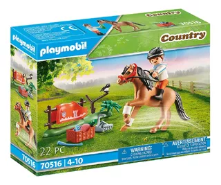 Playmobil Country 70516 Pônei Connemara Colecionável 22 Pçs