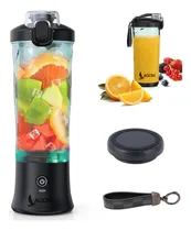 Comprar Lagom Licuadora Mini Portátil, Licuadora Personal De 20 Onzas Para Batidos Y Batidos Con Botella Recargable Por Usb, Para Viajes, Deportes, Color Negro