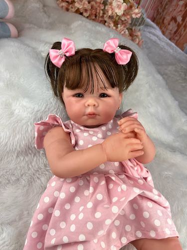 Boneca Reborn Menina Super Realista Pode Molhar