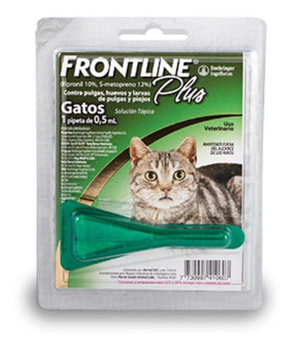 Frontline Combo Pipeta Para Gatos Antipulgas Y Piojos 