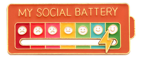 Broche Esmaltado My Social Battery 7 Moods Pins, Joyas Y Reg