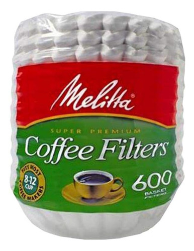 Filtros De Café Melitta 600, Cesta, Paquete De 600, 8-12 Taz