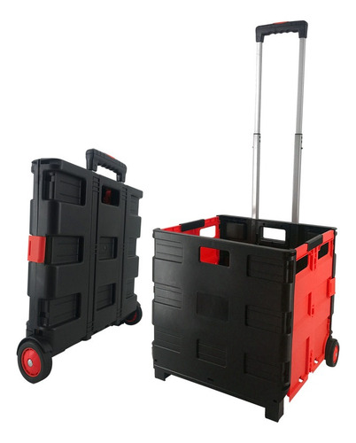 Carrito Plegable De Compras Con Ruedas Resistente 38 X 33 Cm