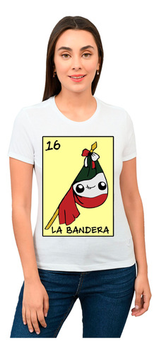 Playera Loteria 15 Septiembre Diseño 142 La Bandera Beloma