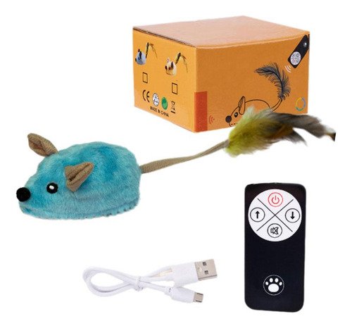 Juguete De Ratón Simulado Con Control Remoto Para Gatos, Jug