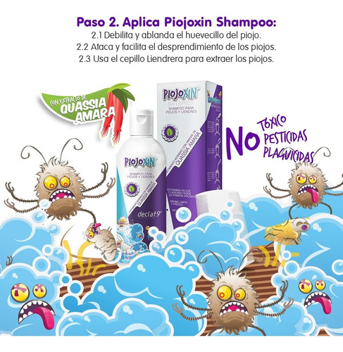 Kit Anti Liendres Piojos 2 Shampoo 2 Solucion 2 Gel 1 Peine