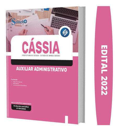 Apostila Concurso Cássia Mg - Auxiliar Administrativo, De Professores Especializados.