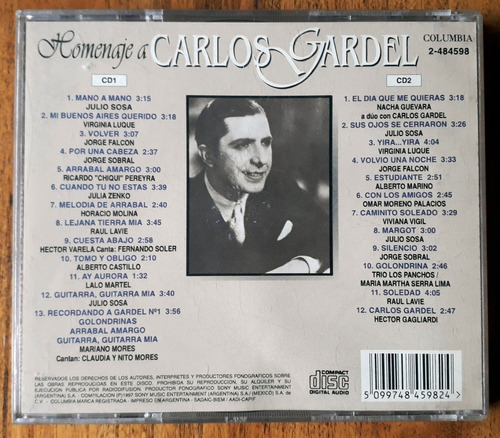 Homenaje A Carlos Gardel - Nacha Guevara - Varios Estándar (Usado)
