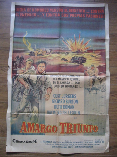 Poster Afiche Cine Amargo Triunfo, Curt Jurgens