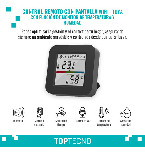 Control Remoto Smart Panel Sensor Temperatura Y Humedad App