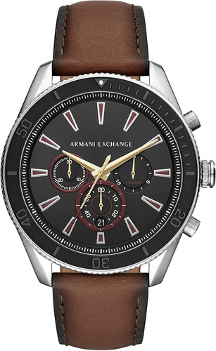 Armani Exchange Reloj De Vestir Para Hombre De Cuero Con Cro