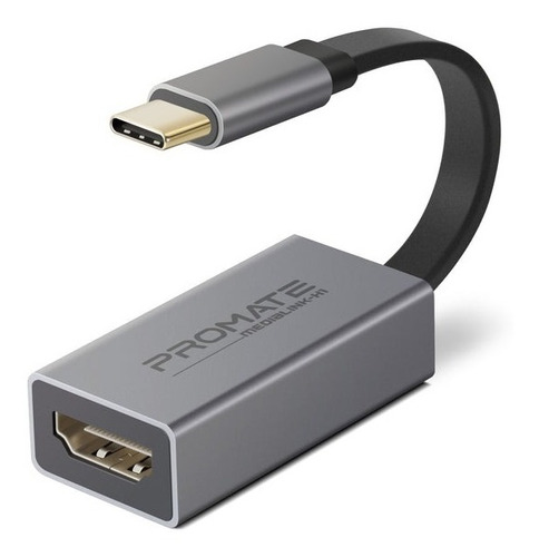 Adaptador Usb-c A Hdmi 4k Gris Promate Medialink-h1