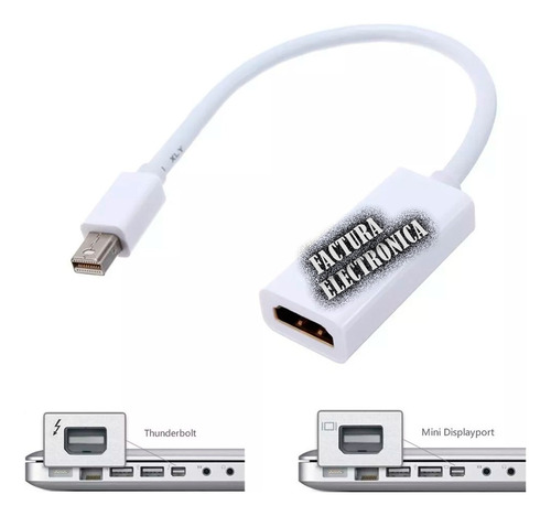  Cable Convertidor Mini Dp Hdmi Para Macbook Windows