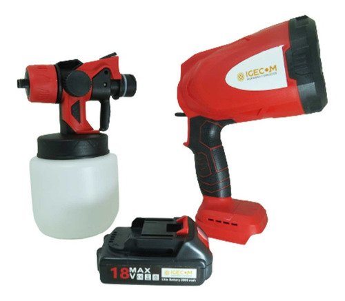 Imagen 2 de 6 de Pistola Inalámbrica De Pintura + 2 Bat 2000mah + Cargador