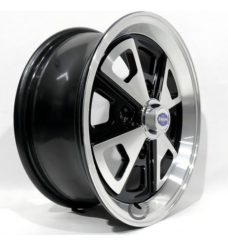 Roda Aro 15x6 Porsche Vw Fusca 4x130 R84 Kr ( Unidade ) Cor Preto Diamantado