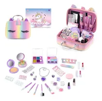 Comprar Kit  De Maquillaje Porta Cosmeticos Real Unicornio 30 Piezas