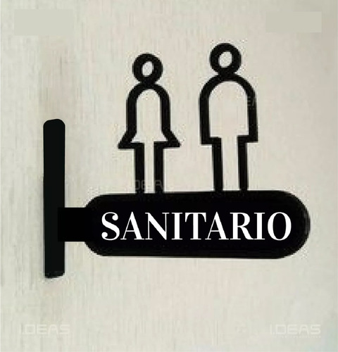 Señal Letrero Sanitario Wc Baño Señaletica