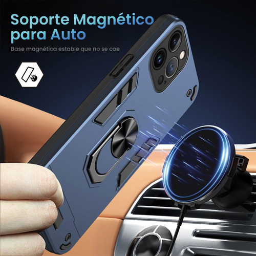 Funda Para Redmi Note Xiaomi Antigolpes Con Anillo Magnético Azul Redmi A3