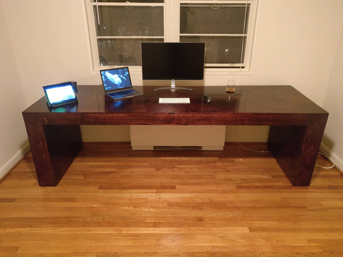Escritorio Eléctrico De Madera (altura Ajustable)