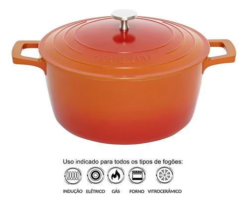 Caçarola Cerâmica Antiaderente Cook&chef Mimo Style 24cm