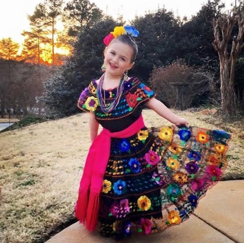 Chiapas Vestido 5 Olanes Dv  Baile Regionale Gratis Envio