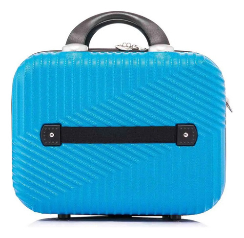 Necessaire Mala De Mão Média Rígida Cor Azul-claro