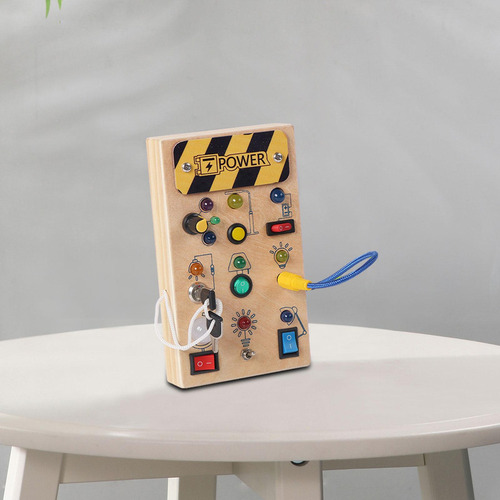Tablero De Actividades Montessori Con Led, Tablero C
