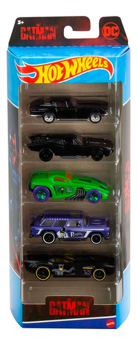 Pack 5 Autos Basicos Hotwheels - The Batman