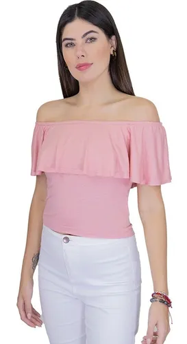 Playera Blusa Tipo Campesina B sica Dama Mujer Casual Moda