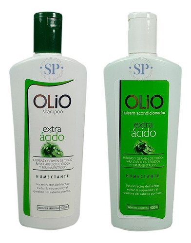 Kit Shampoo + Acondicionador Olio Extra Ácido Teñidos