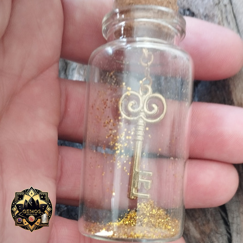 Frascos Llave Del Destino Magia Dorada 7x3cm Gemos Souvenir