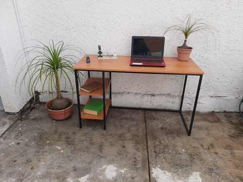 Escritorio Minimalista C Entrepaños Computadora Home Office