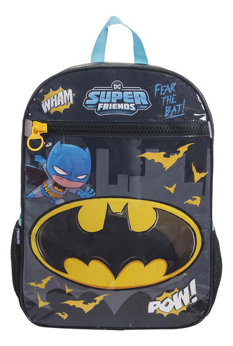 Mochila Escolar G Infantil Menino Batman Dc Superfriends